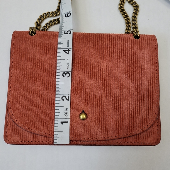 Madewell Rust Corduroy Crossbody Bag with Gold Chain - Picture 12 of 12